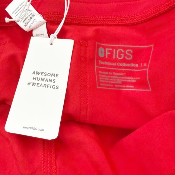 Figs Livingson Red Scrub Pants Size XL - Picture 5 of 6